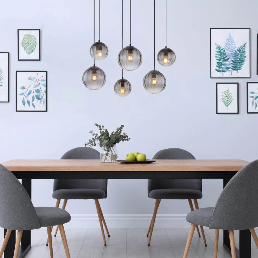 6-lichts hanglamp Dallerta smoke glas Globo 9007371455560