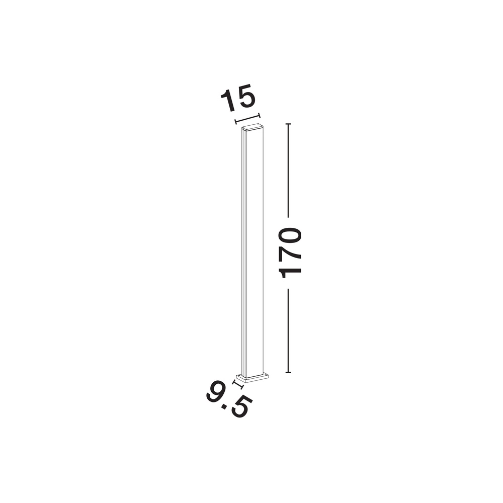Strakke tuinlamp Sasso 170cm Lyora 5212017454027
