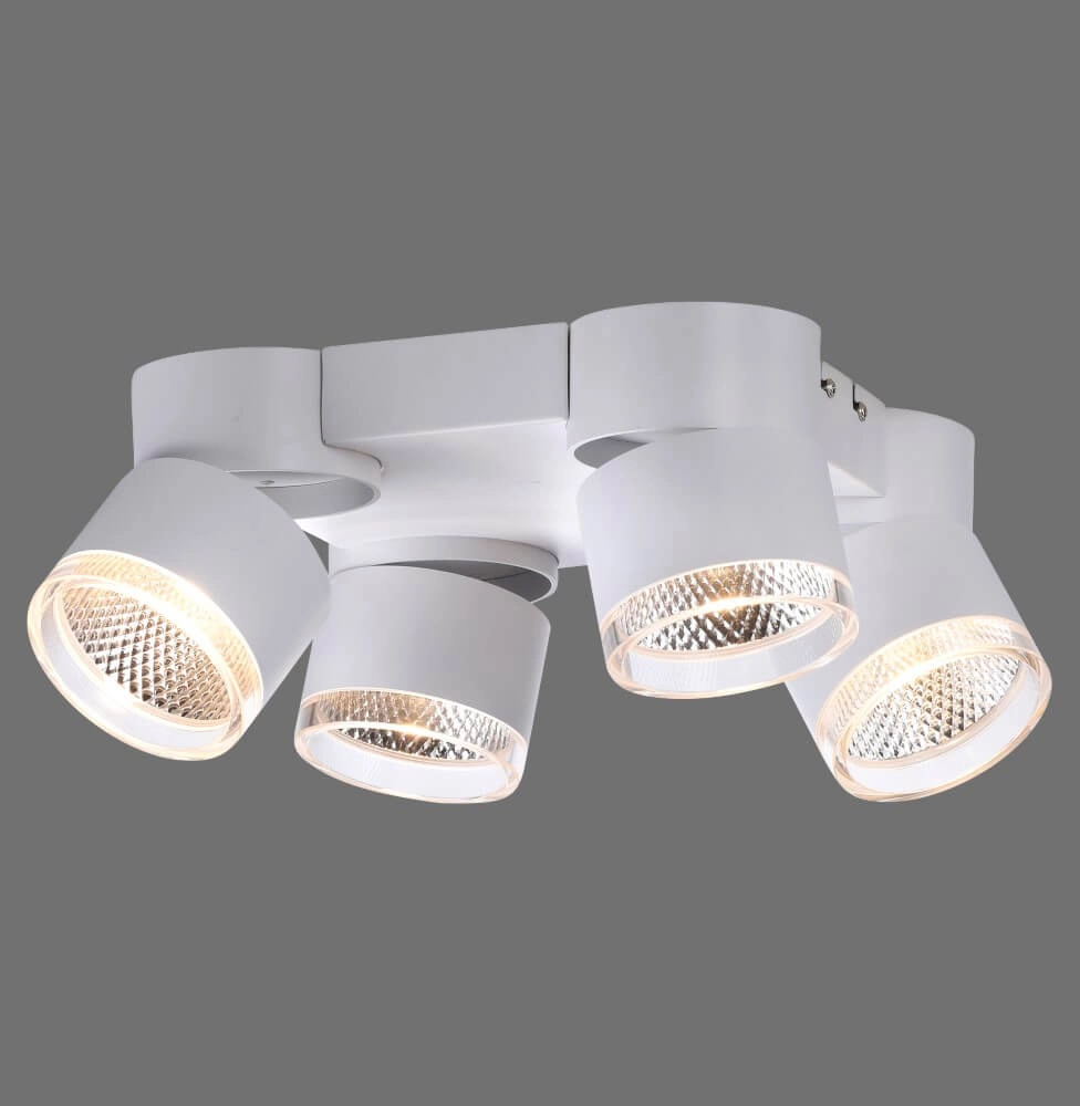 Witte plafondlamp Pure Nola 4-lichts Paul Neuhaus 4012248374559