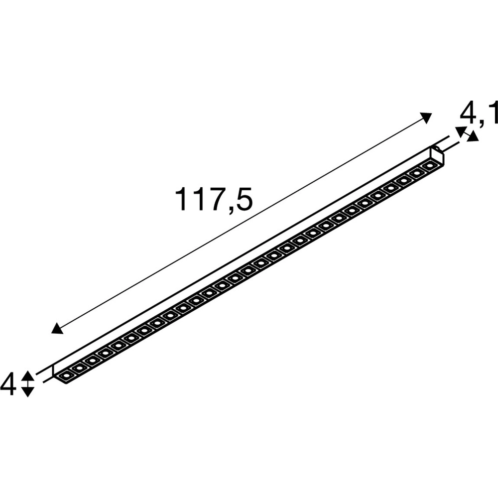 Rail armatuur 117,5cm Sight Evo 3-fase wit 3000K SLV 4024163318761