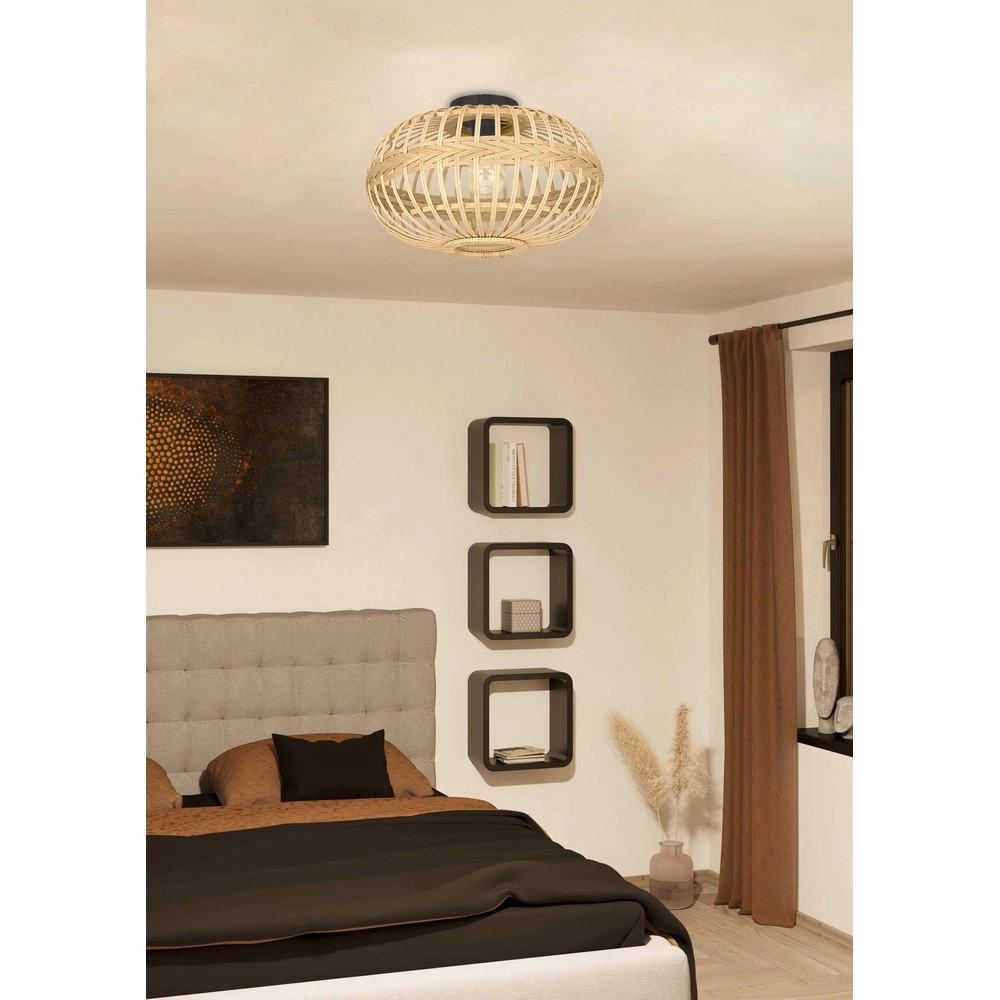 Rotan plafondlamp Towcester Ø 26cm - 1x E27 Eglo 9002759439248