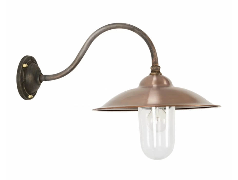 Koperen muurlamp Vienna 54cm koperbrons