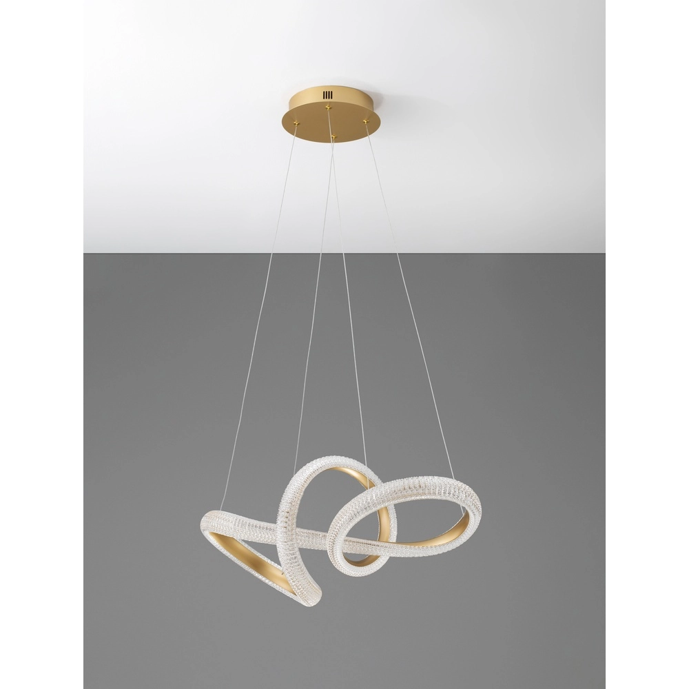 Hanglamp Medora krul goud 75cm Lyora 5212017433442