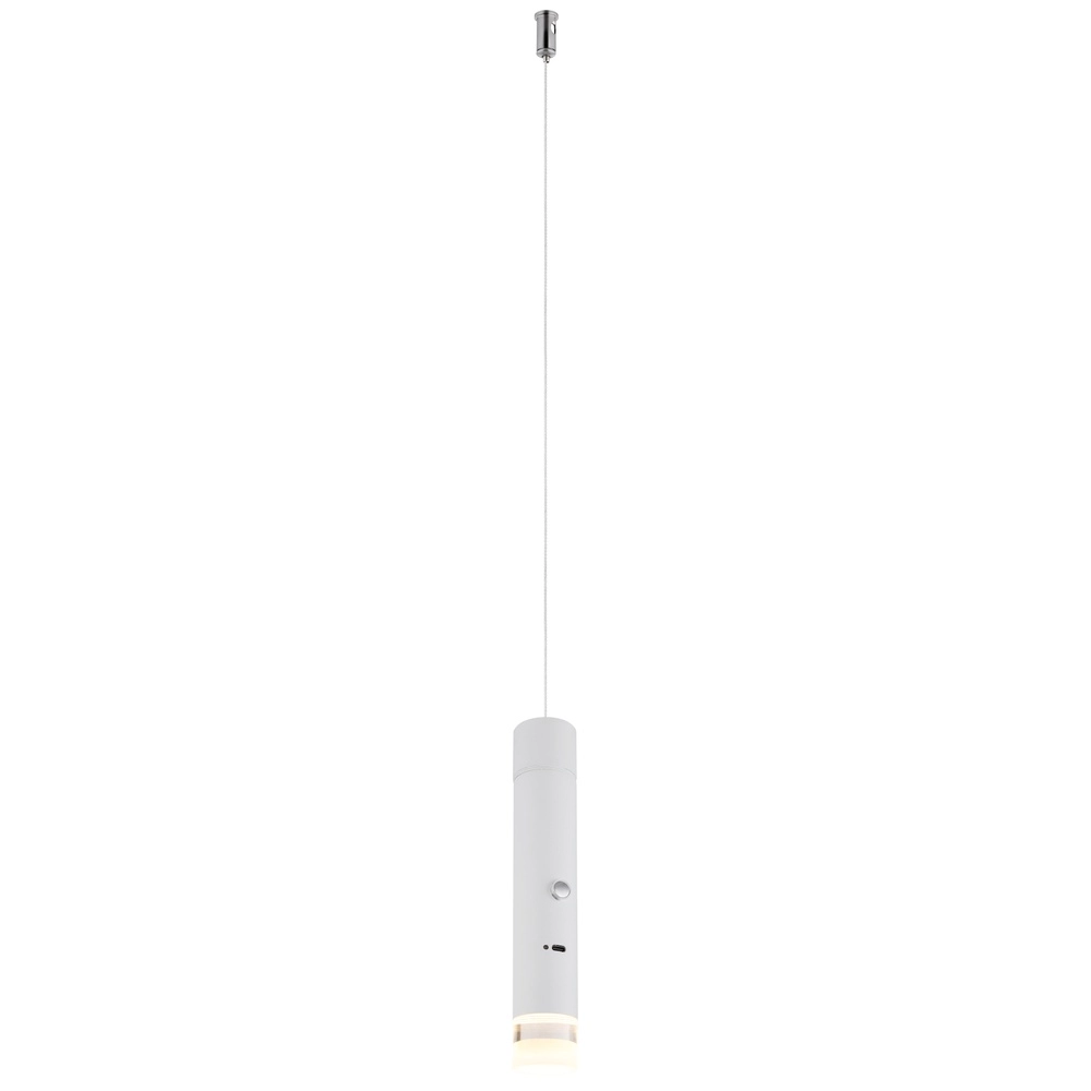 Strakke hanglamp Pelo wit