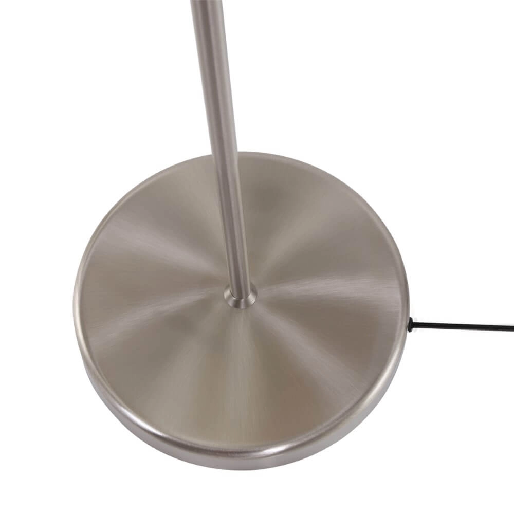 Vloerlamp Mexlite 154cm metaalgrijs met witte kap Steinhauer 8712746048094