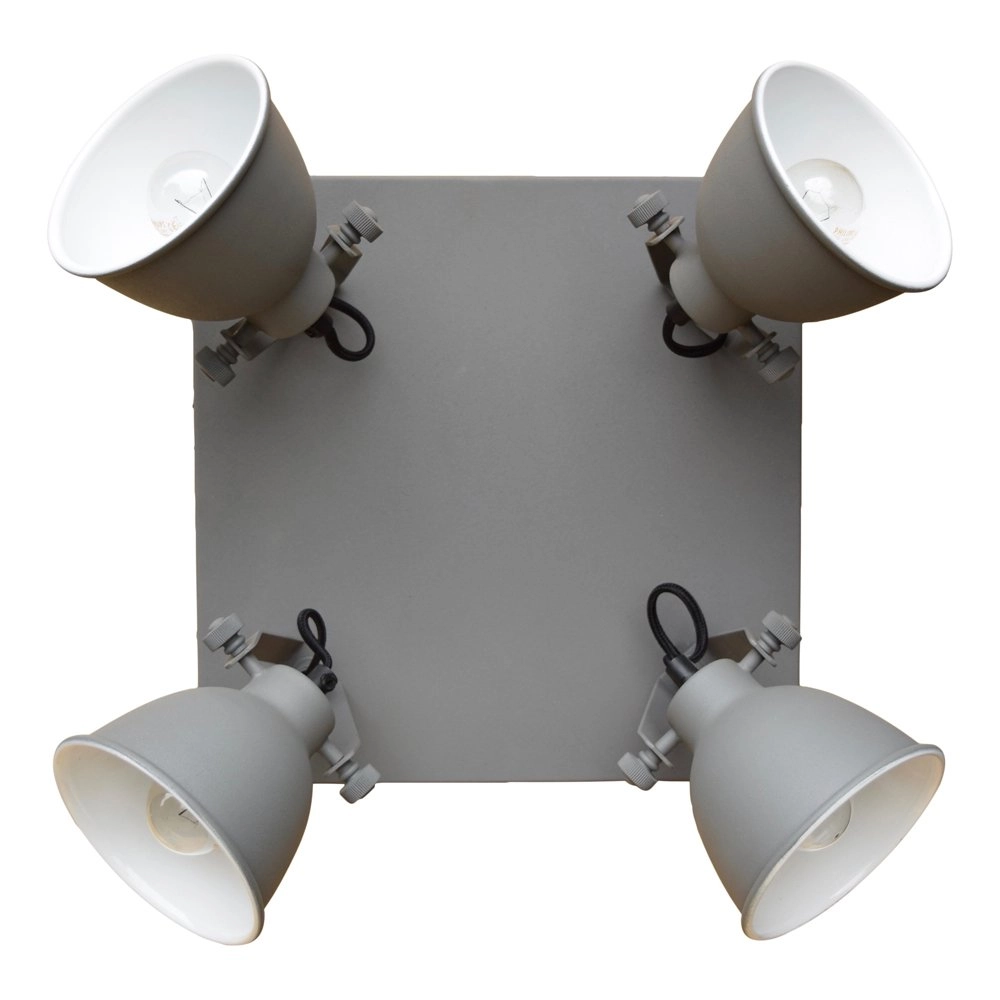 Plafondspot Industrial 4-lichts vintage grijs