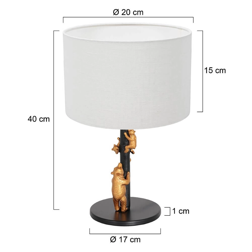 Design schemerlamp Animaux met zand linnen kap Steinhauer 8712746151886