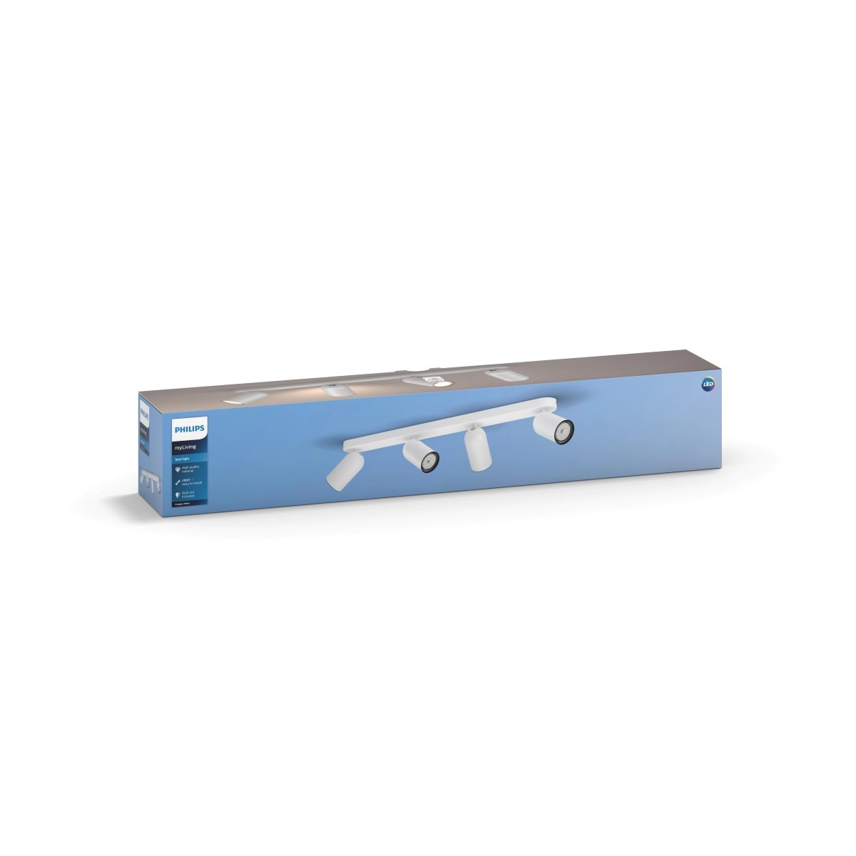 lamp Pongee 4-lichts wit Philips 8718696164853