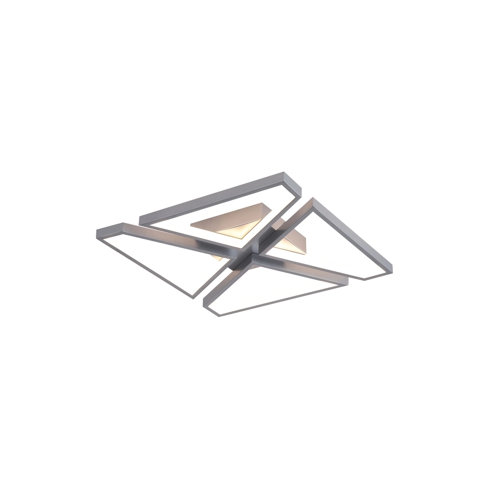 Plafondlamp Quatro zwart vierkant