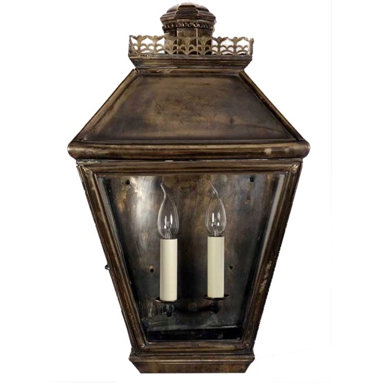Landelijke buitenlamp Large Chateau Passage handgemaakt - antiek koper (ANT)