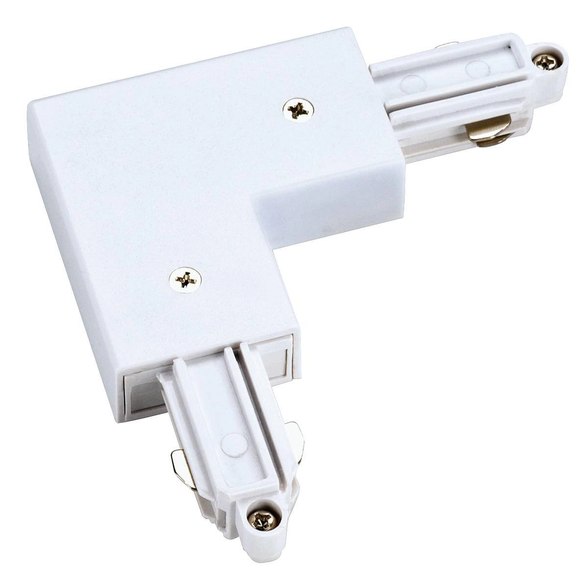 1-fase L-Connector 2 hoekverbinder aarde binnen wit