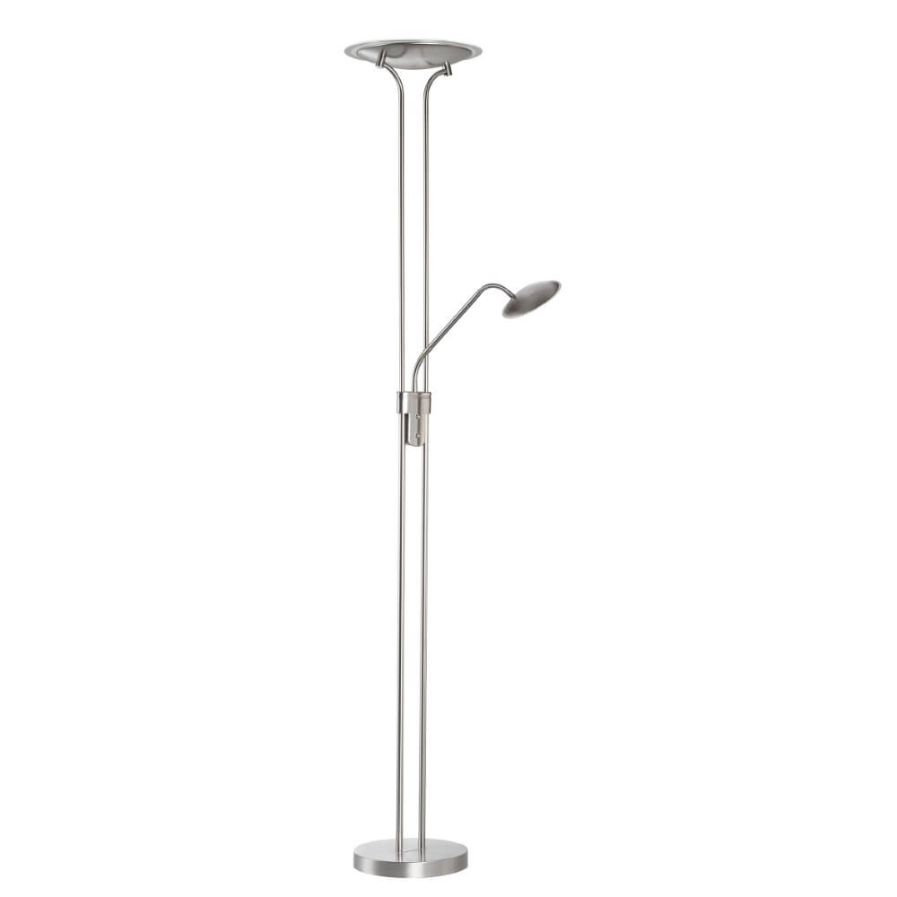 Nikkel vloerlamp Tallri dimbaar
