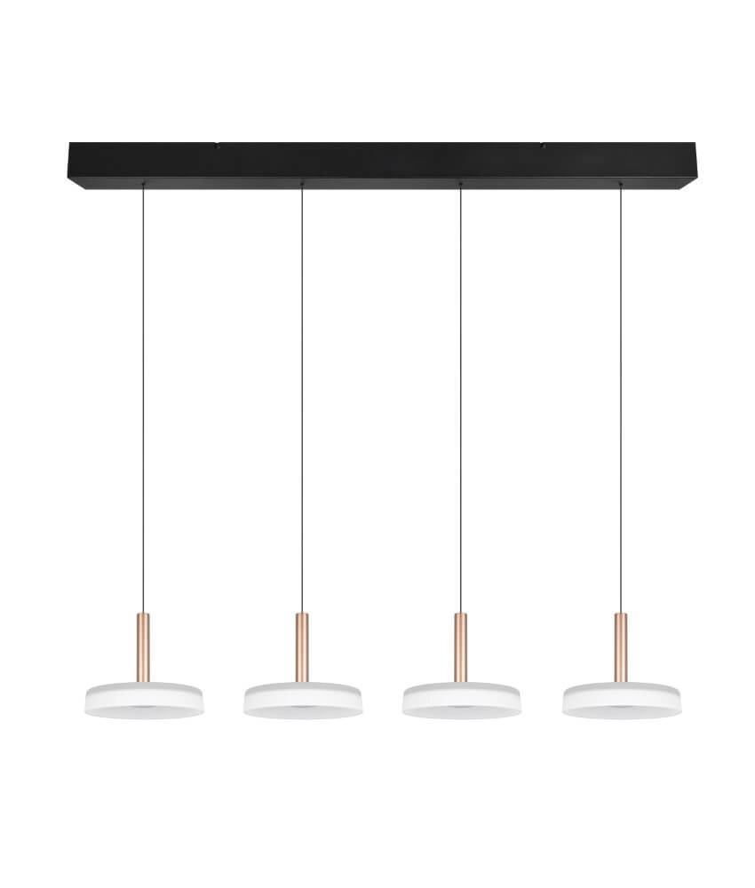 4-lichts led hanglamp Celeste wit glas Trio 4017807627404