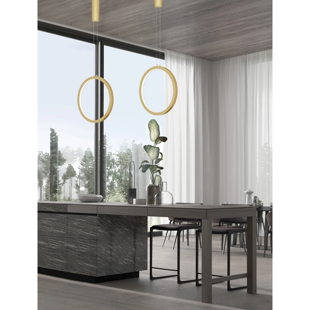 Ronde hanglamp Change Ø 39,5cm goud
