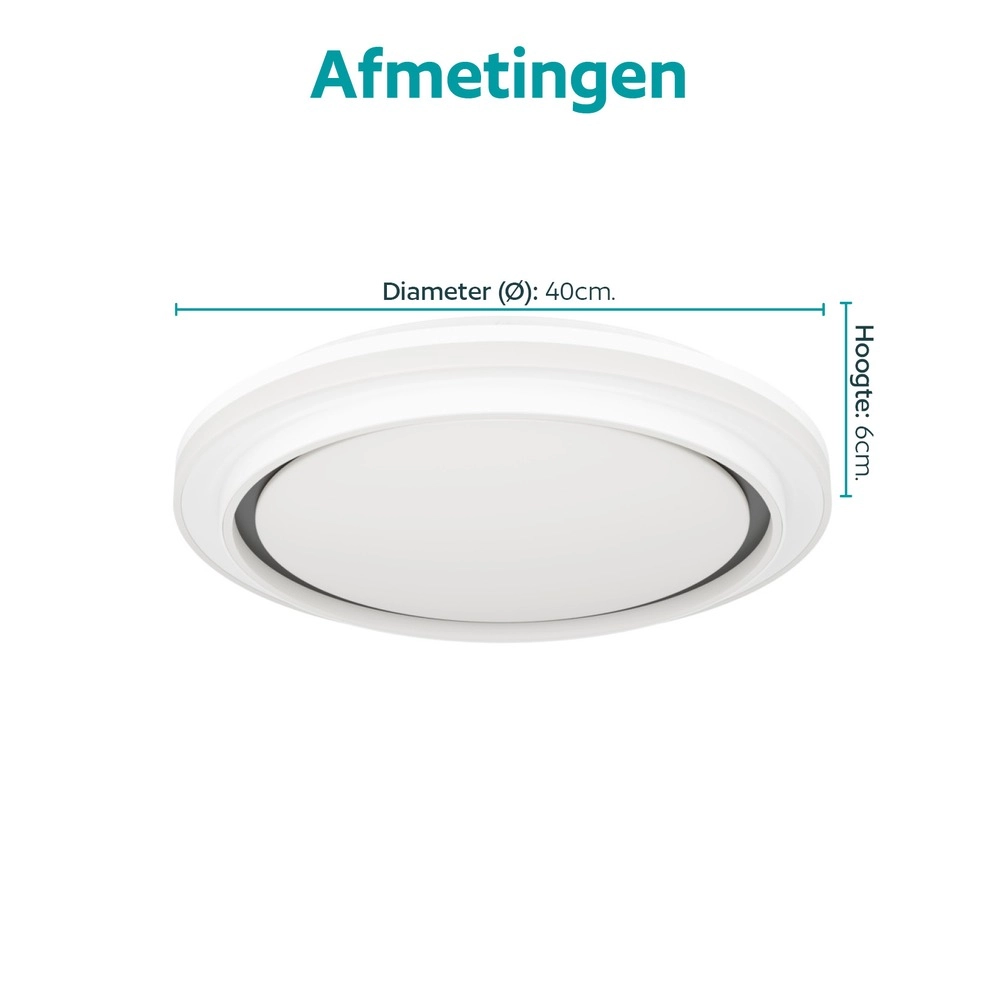 Plafonniere Semovigo wit Ø 40cm Eglo 9008606391837