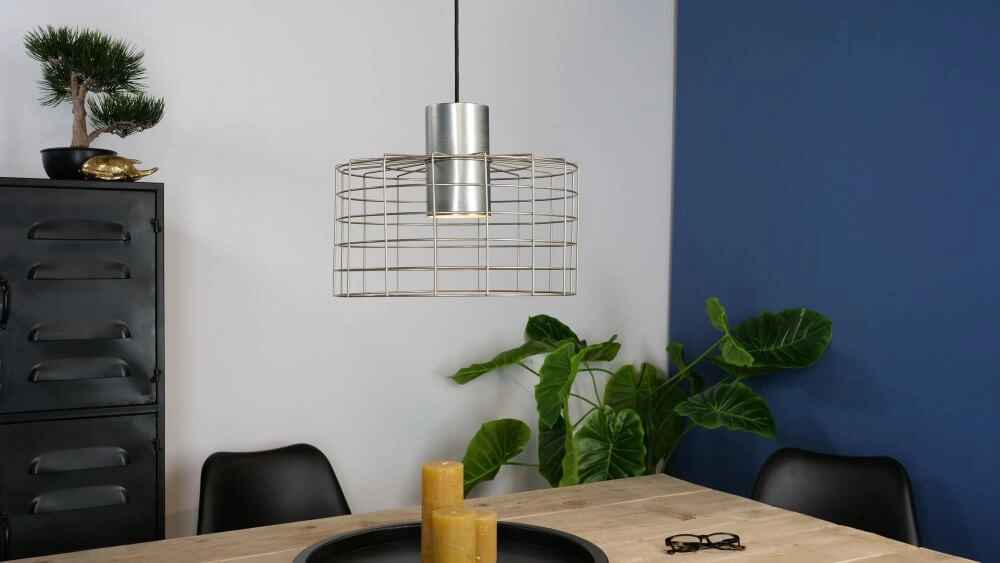 Grijze draadlamp Milligan Ø 38cm Eglo 9002759436490