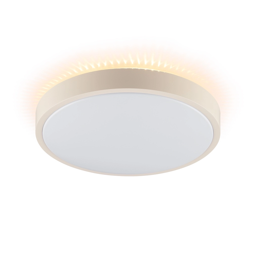Plafonniere Solistra zand bruin met wit Ø 34,5cm Brilliant 4004353477614