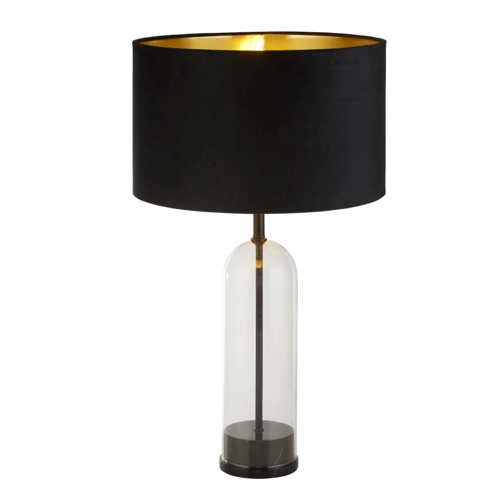 Unieke tafellamp Oxford met zwarte kap Searchlight 5053423256641