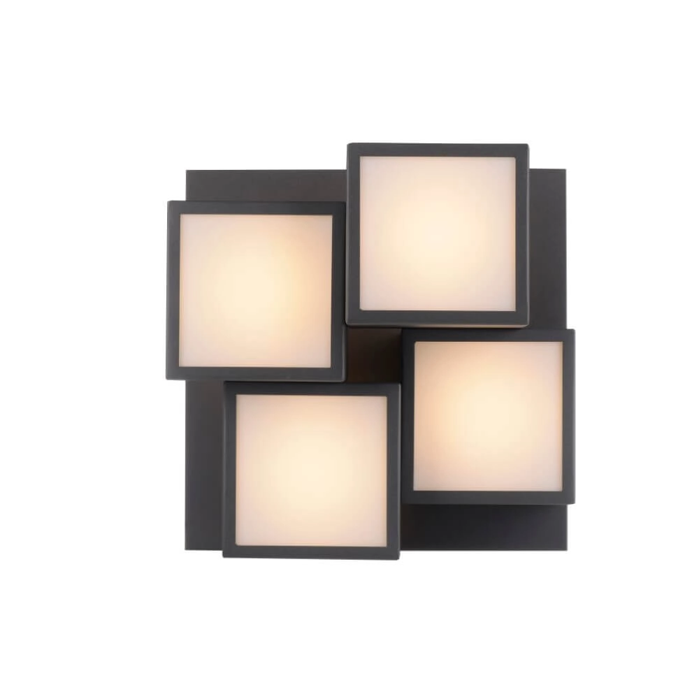 Zwarte plafondlamp Tetris zwart Just Light 4043689004538