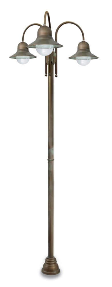 Staande lamp Campanula XL - verouderd messing 3-lichts