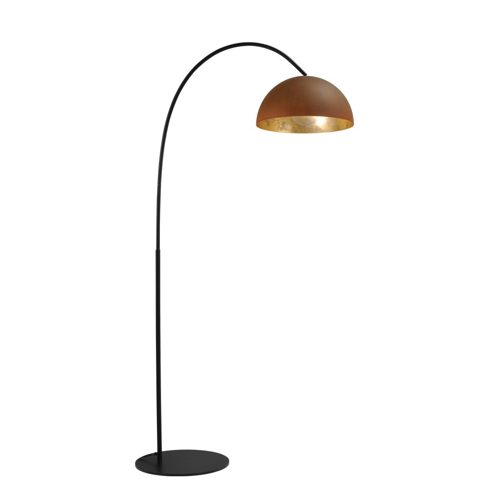 Staanlamp Industria 186 roestbruin met goud