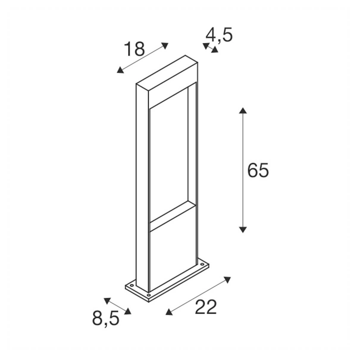 Terrasverlichting Flatt 65cm SLV 4024163231510