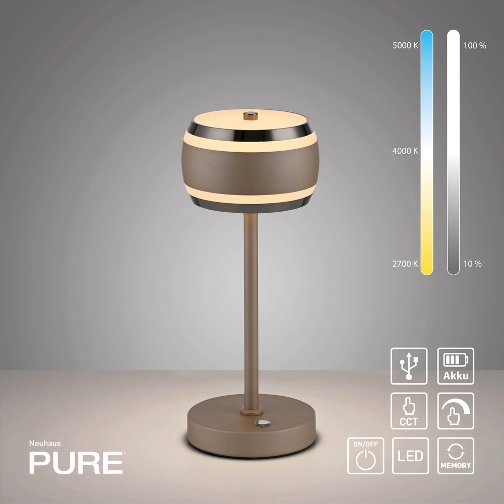 Led tafellamp Pure Falling Rings bronce Paul Neuhaus 4012248396629
