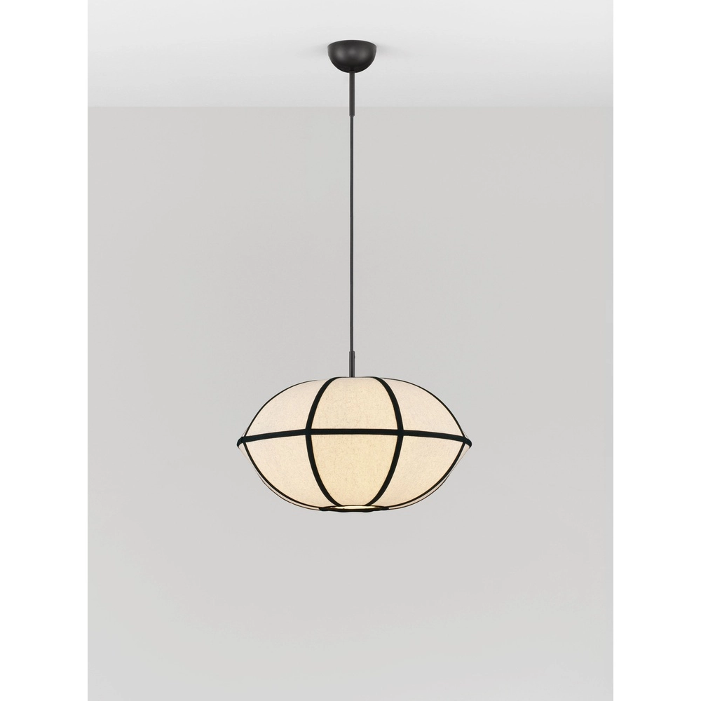 Hanglamp Brera zwart met wit Ø 45cm Lyora 5212017493569