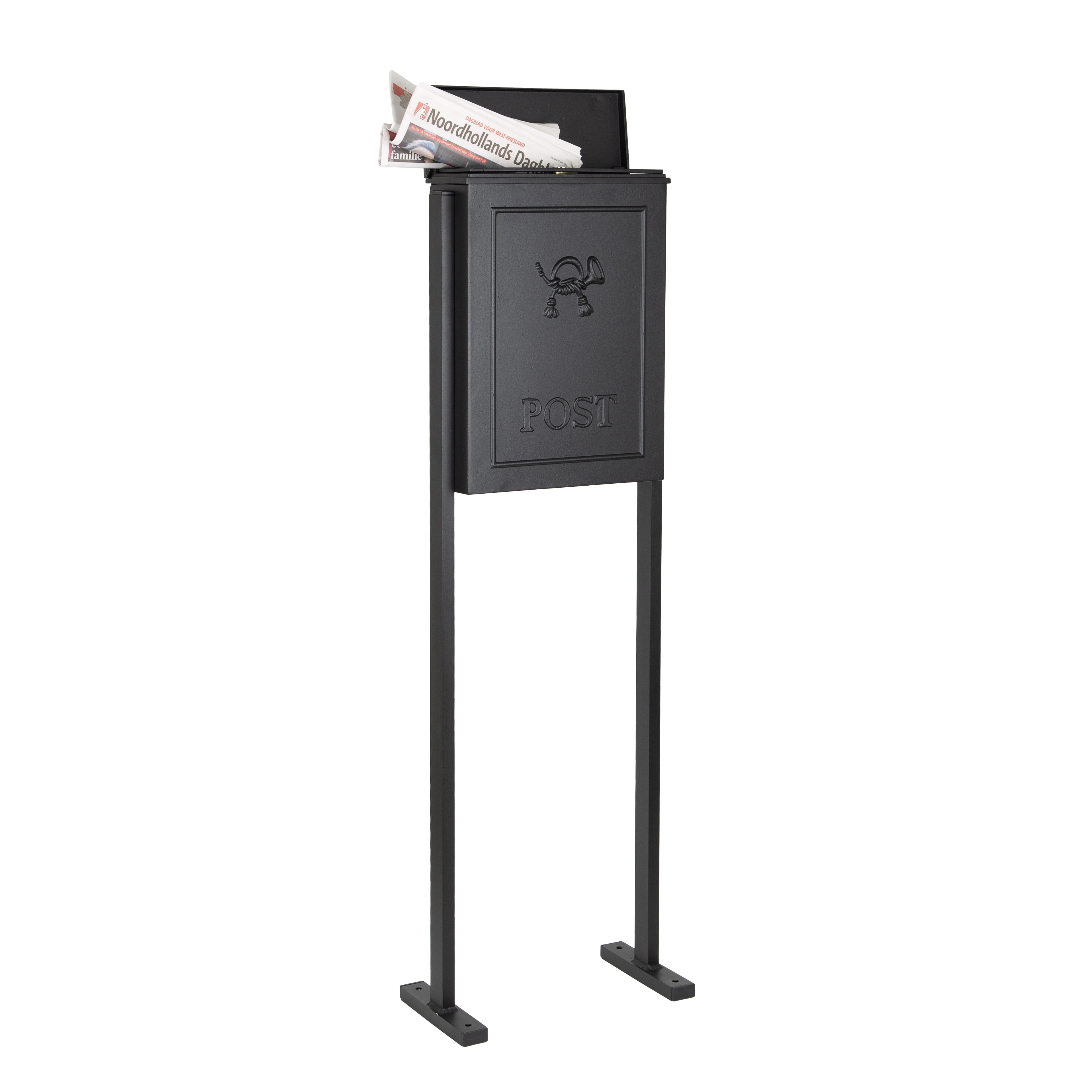 Brievenbus Postbox B9A in frame - zwart KS verlichting 8714732529747