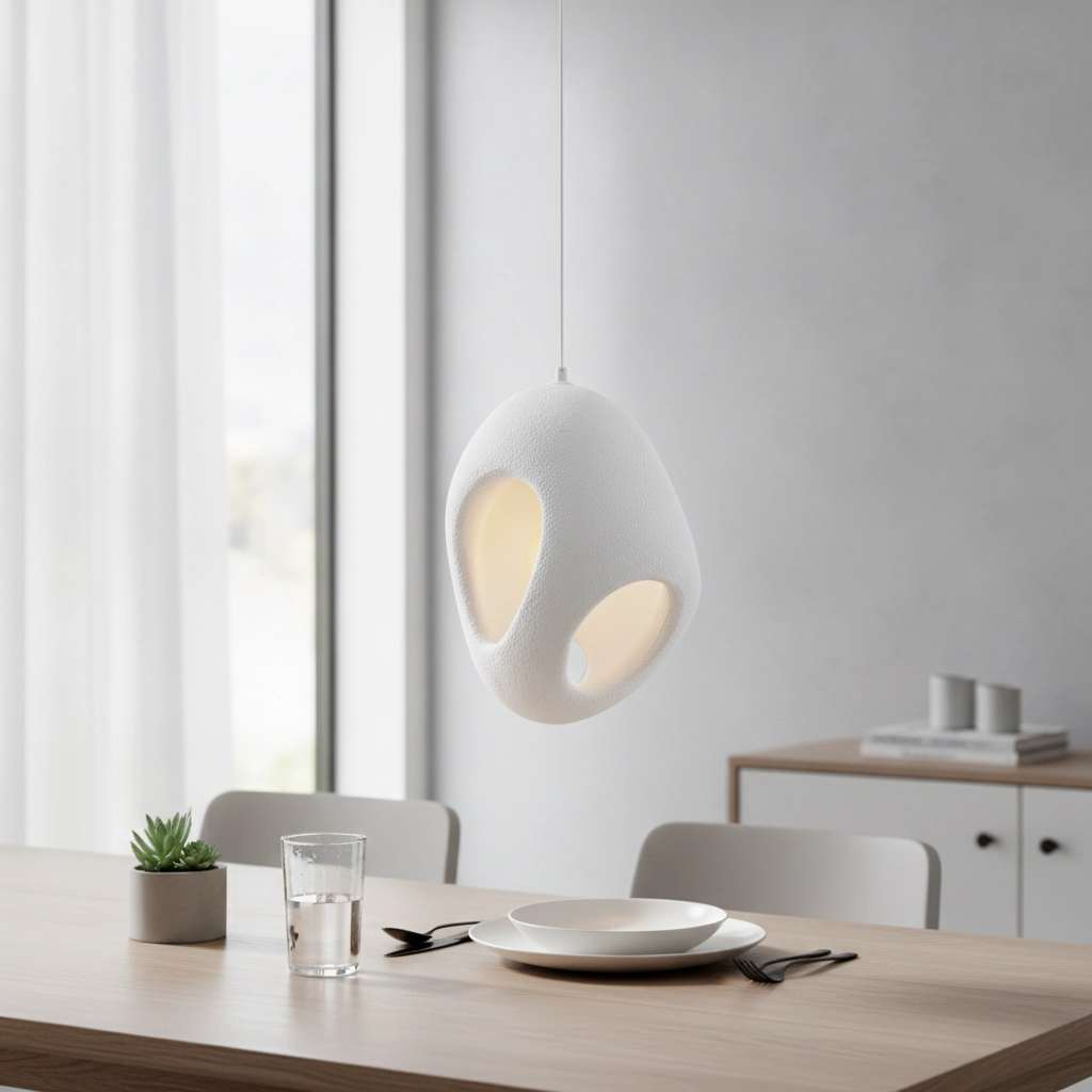 Natuurlijke hanglamp Tempus wit 40cm