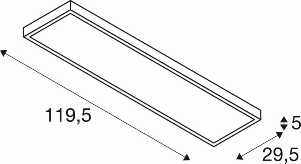 Kantoorlamp Led Panel grijs - 120x30cm - 3000K SLV 4024163199926