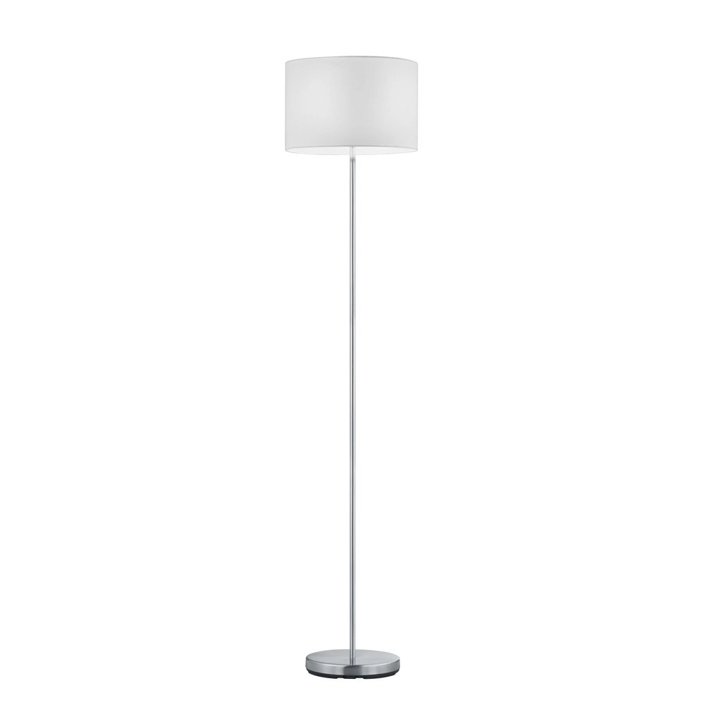 Vloerlamp Series 4611 mat chroom met witte lampenkap