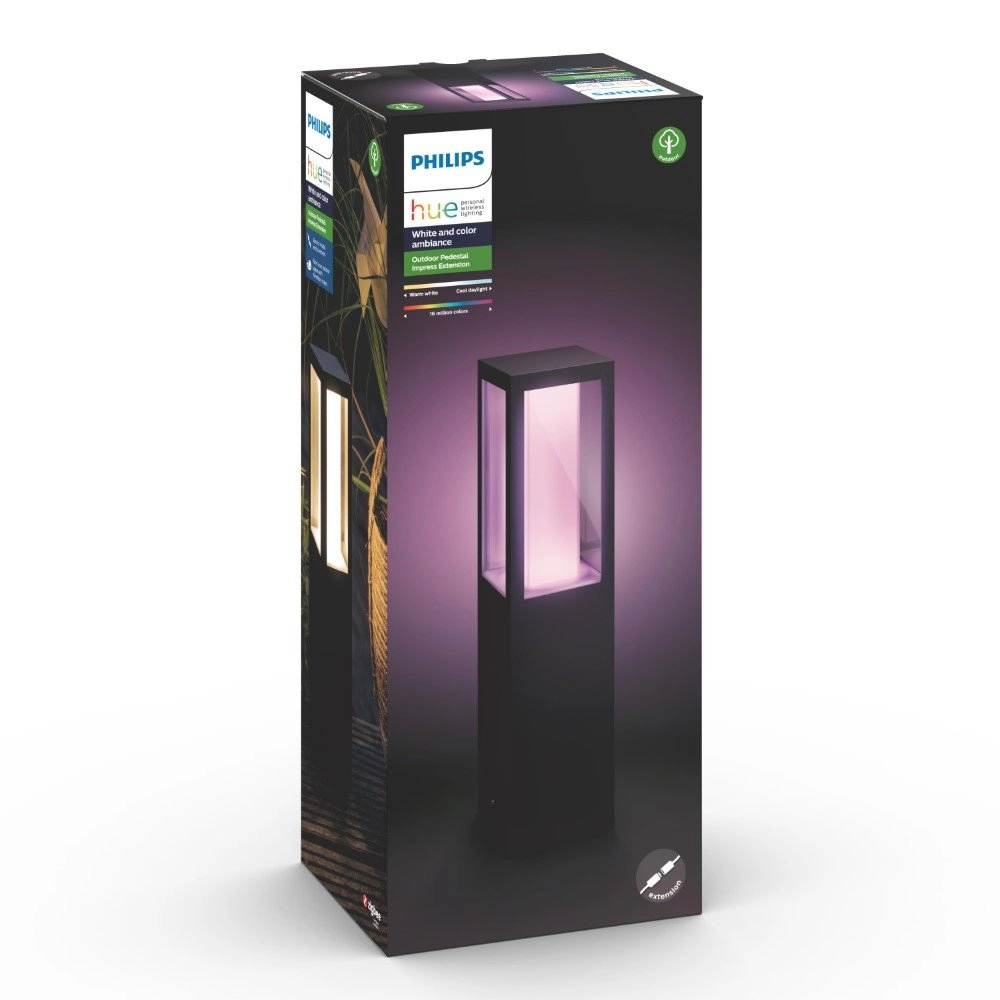Sokkel Buitenlamp Hue Impress 40cm - 24volt - zwart Philips 8718696170526
