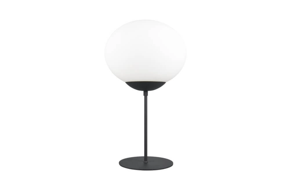 Tafellamp Fomento Ø 30cm - zwart met wit glas Trio 4017807616163