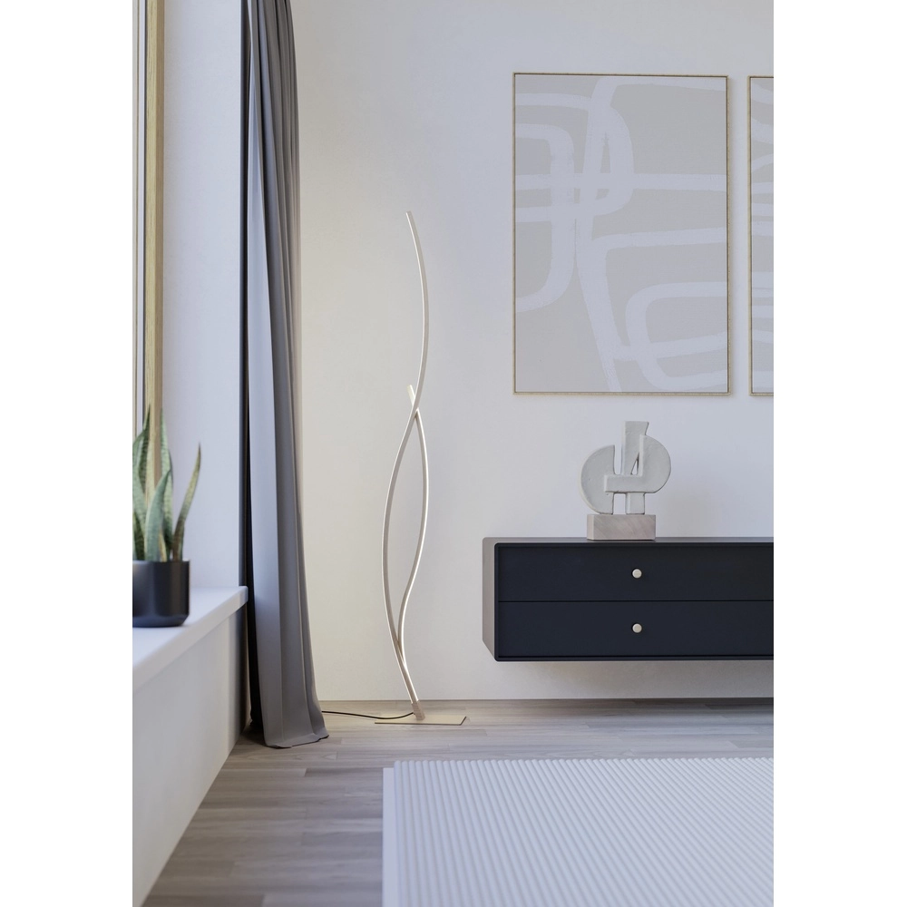 Led vloerlamp Grisolia 129cm - houtlook Eglo 9008606316229