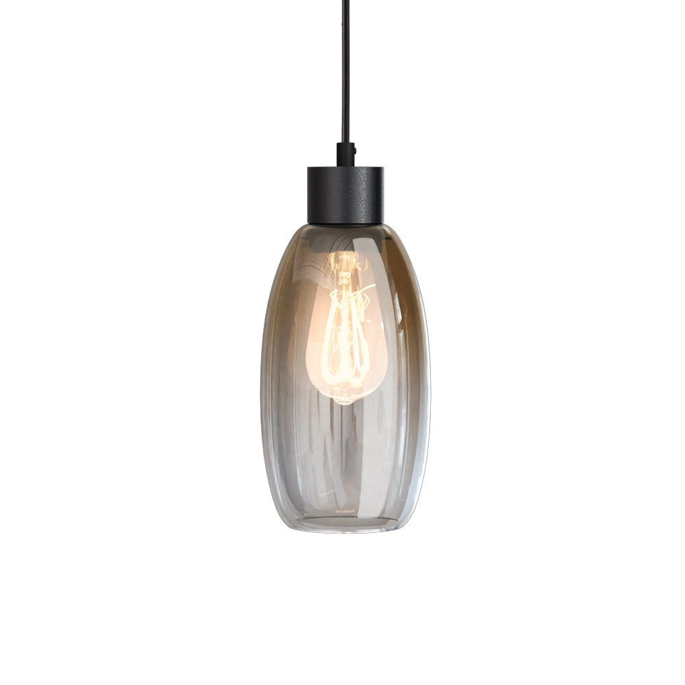 Glazen hanglamp Olive 3x Ø 12,5cm - zwart Masterlight 8718121393926