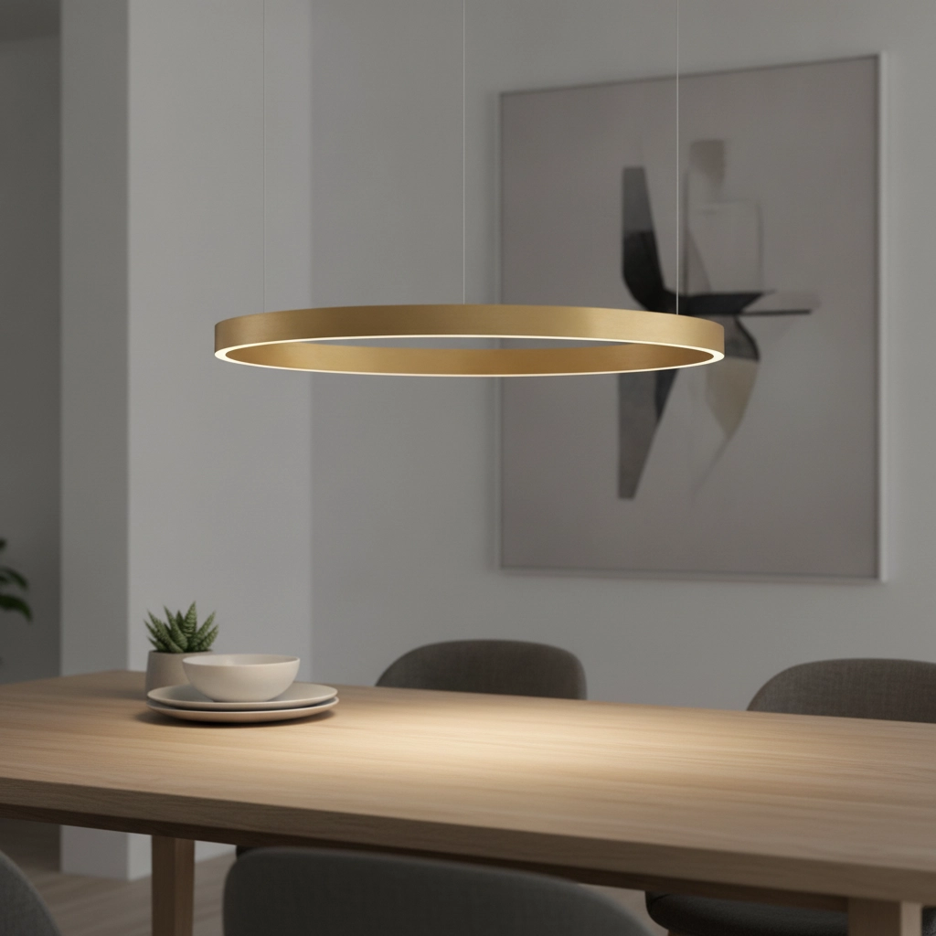 Gouden hanglamp Elowen design Ø 80cm