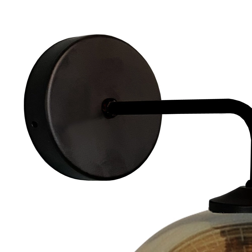 Wandlamp Quinto zwart met smoke glas Masterlight 8718121247670