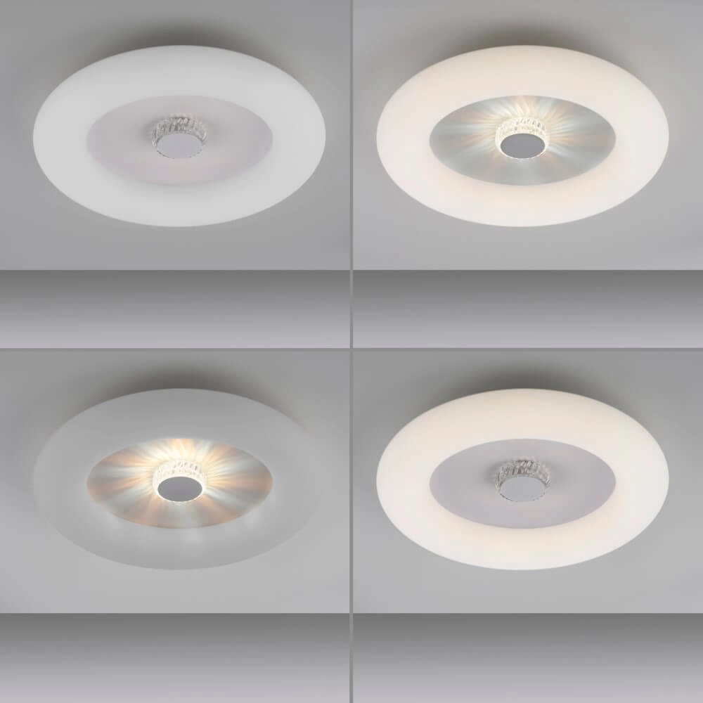Ronde plafondlamp Vertigo wit Ø 50cm Just Light 4043689992408