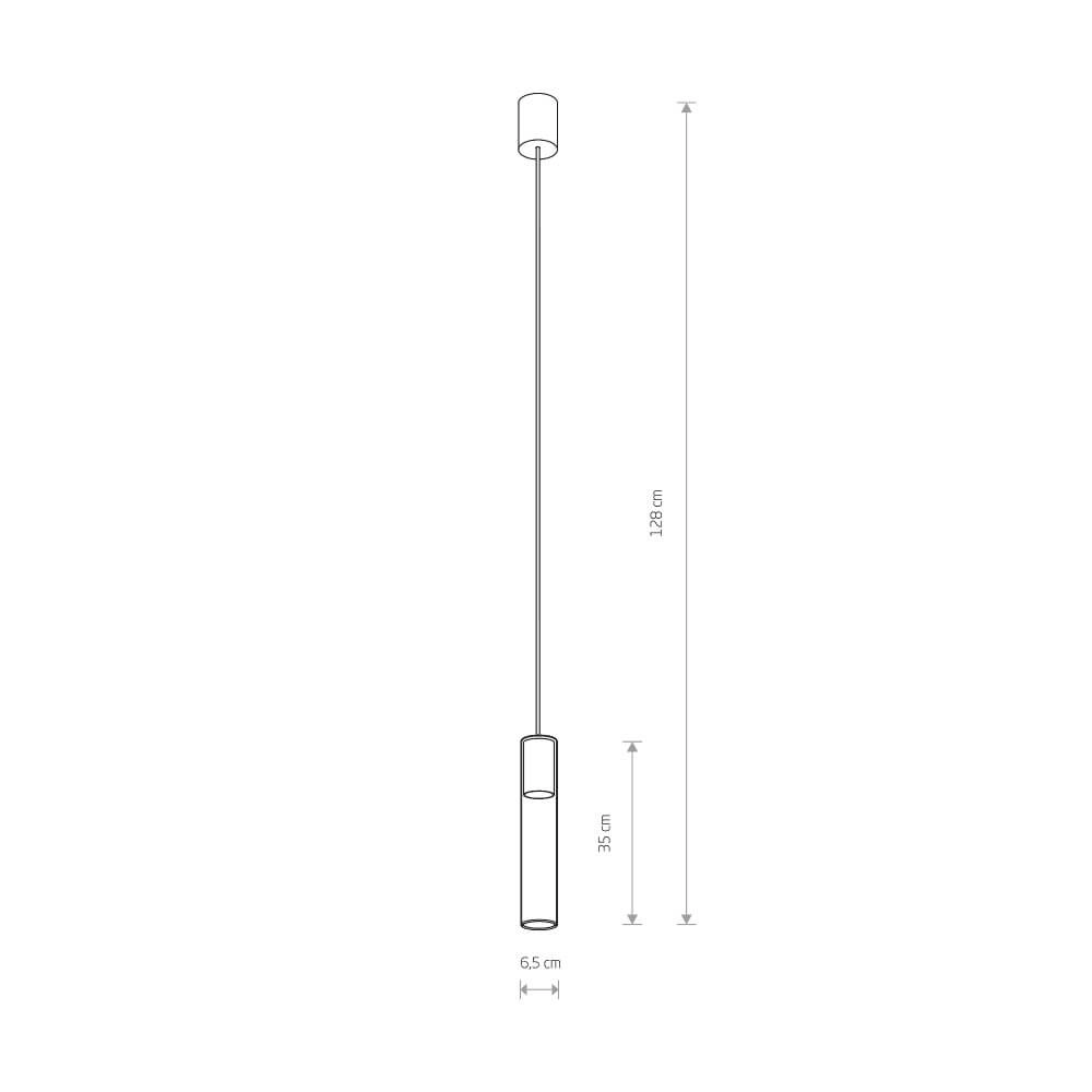 Glazen hanglamp Cylinder goud Lyora 5903139786799