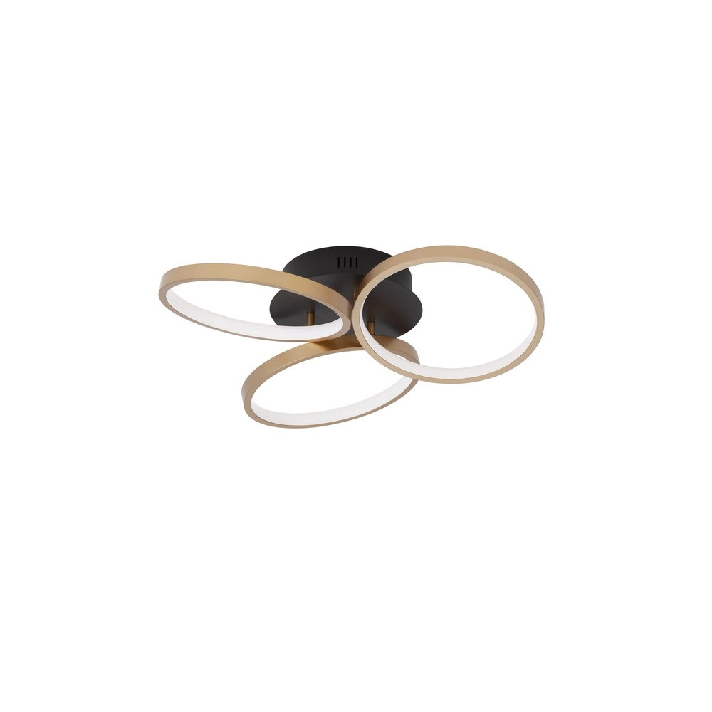 Design plafondlamp Elize zwart met goud Ø 55cm Lyora 5212017433138