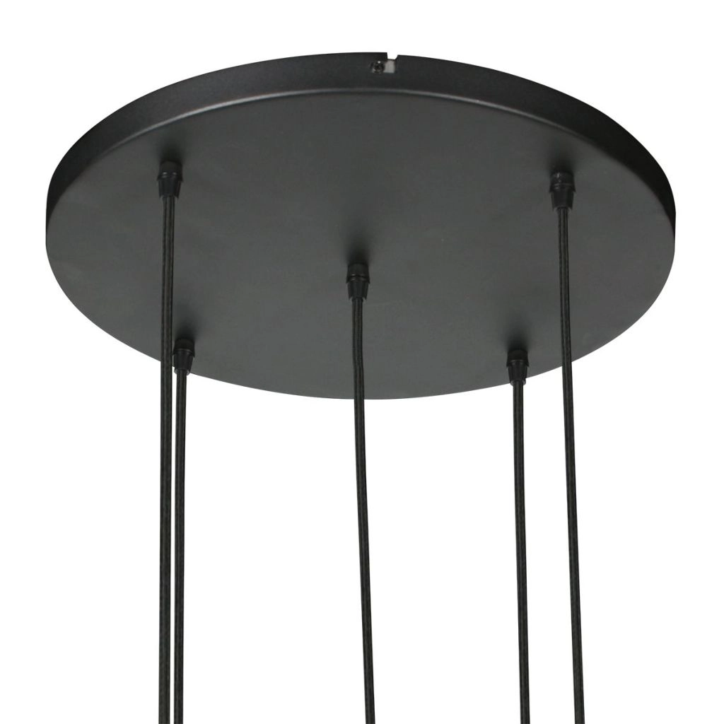 Hanglamp 5-lichts Silva met bamboe kappen Steinhauer 8712746183184