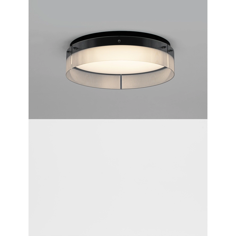 Design plafondlamp Pauline zwart met glas Ø 55cm
