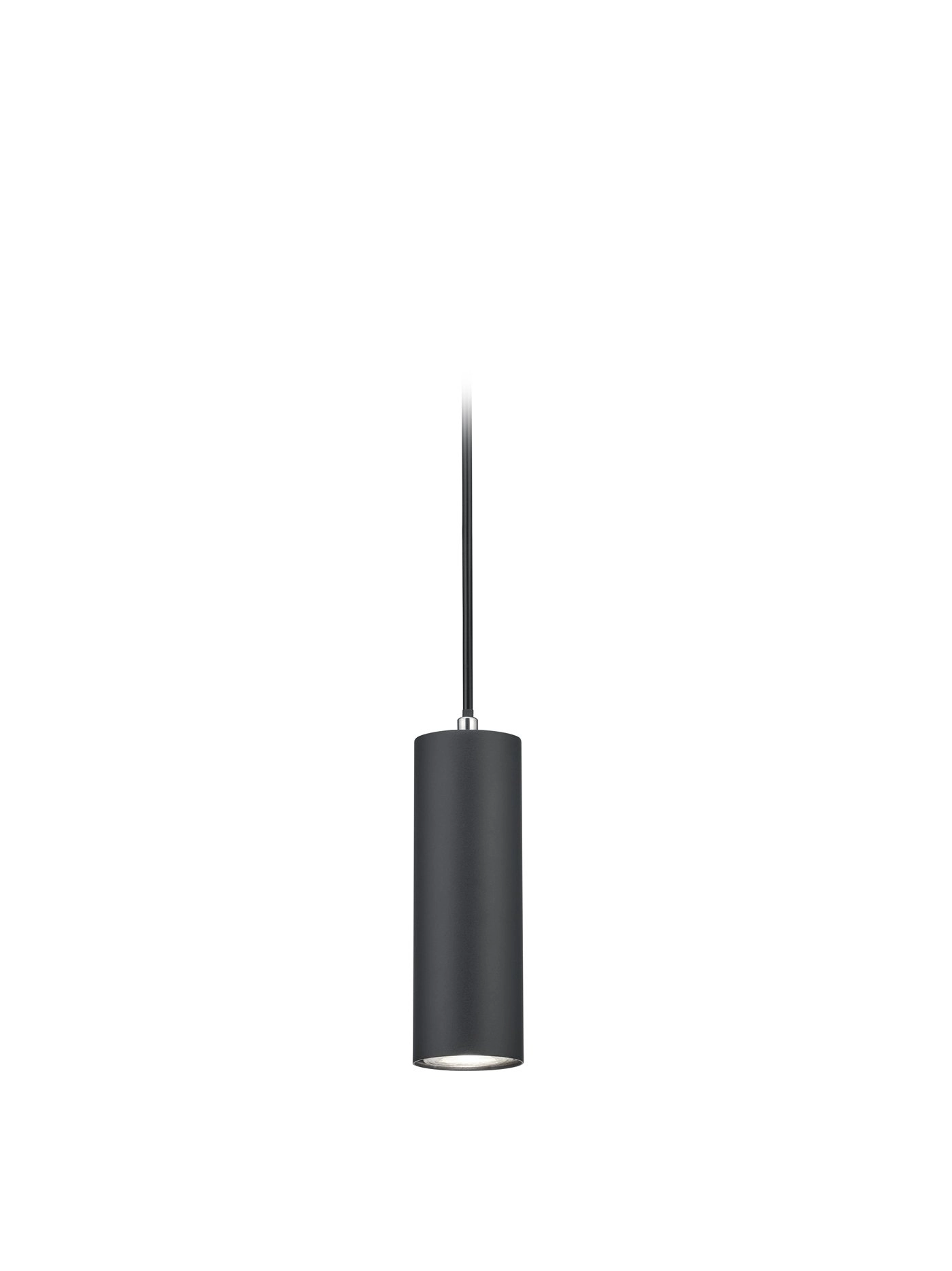 2-fase rail hanglamp Duoline zwart