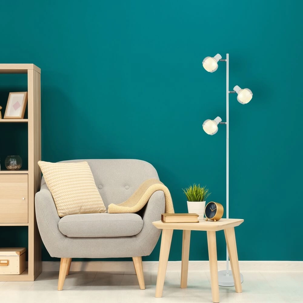 Witte vloerlamp Tokki 3-lichts Globo 9007371455041
