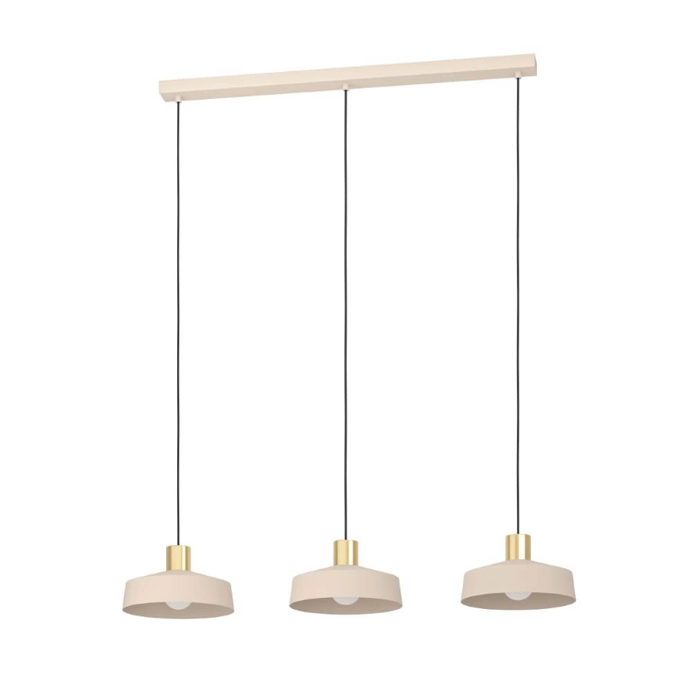 Hanglamp Valdiola 3-lichts zandbruin