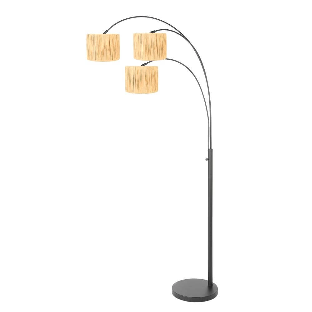 Vloerlamp Sparkled Light zwart met strokleurige kappen Steinhauer 8712746173642