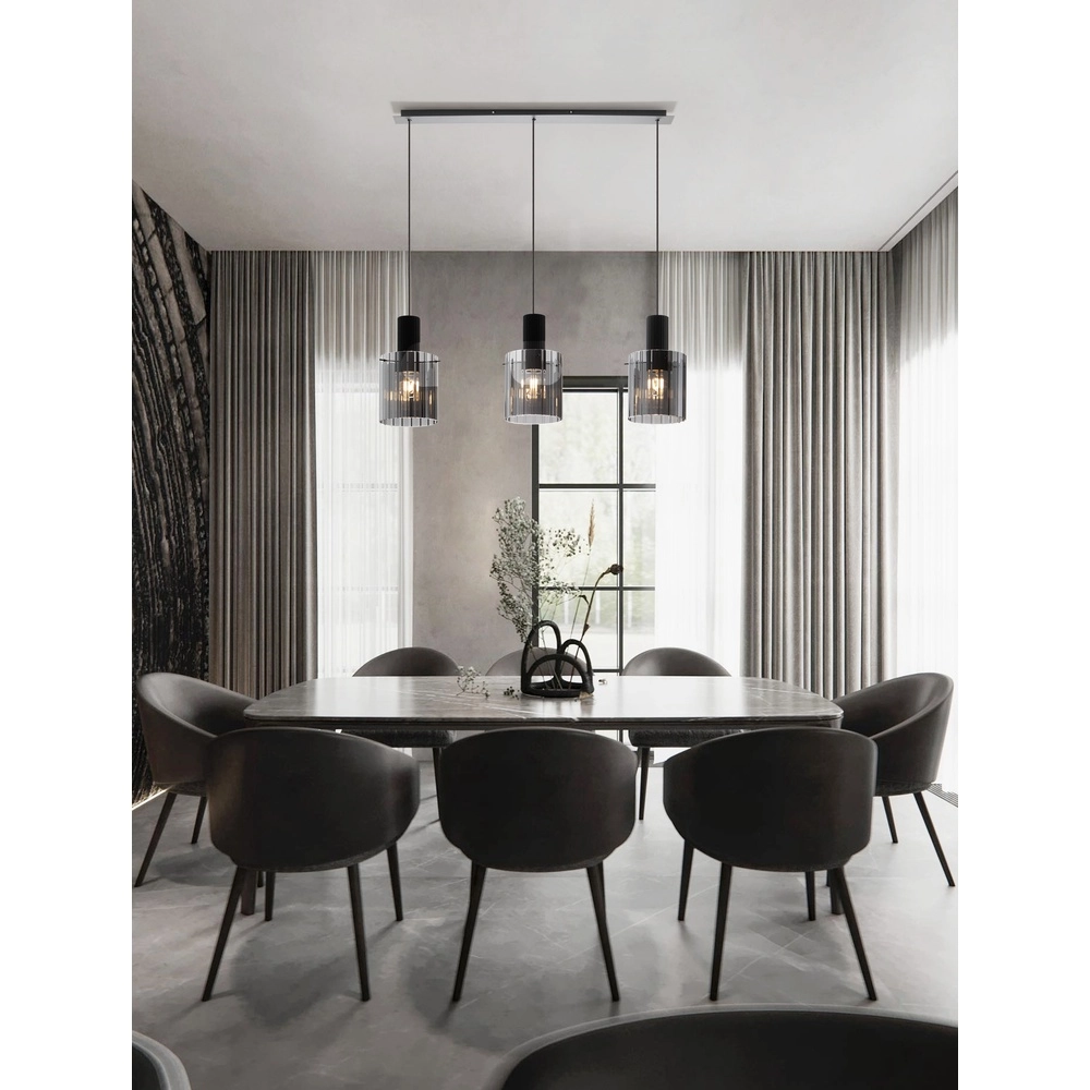 Design hanglamp Mirbi 3-lichts zwart recht Lyora 5212017468444