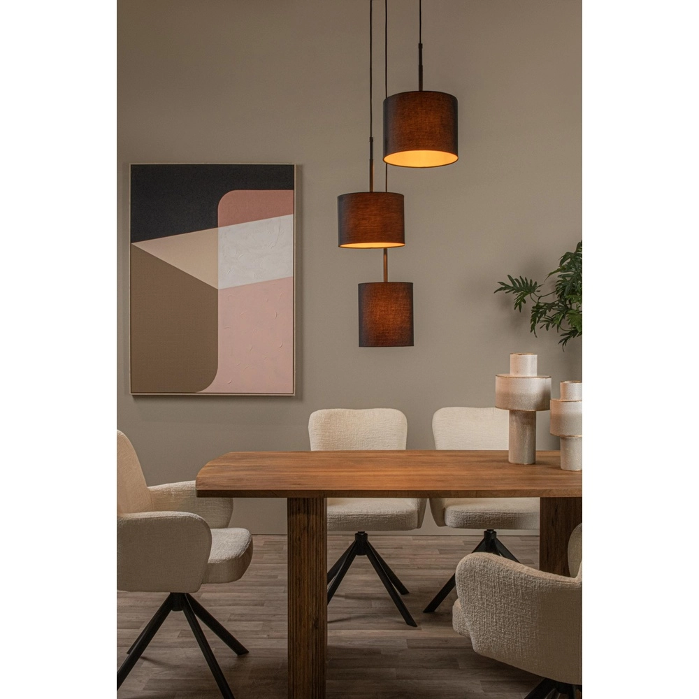 3-lichts hanglamp Maya zwart Lucide 5411212452580