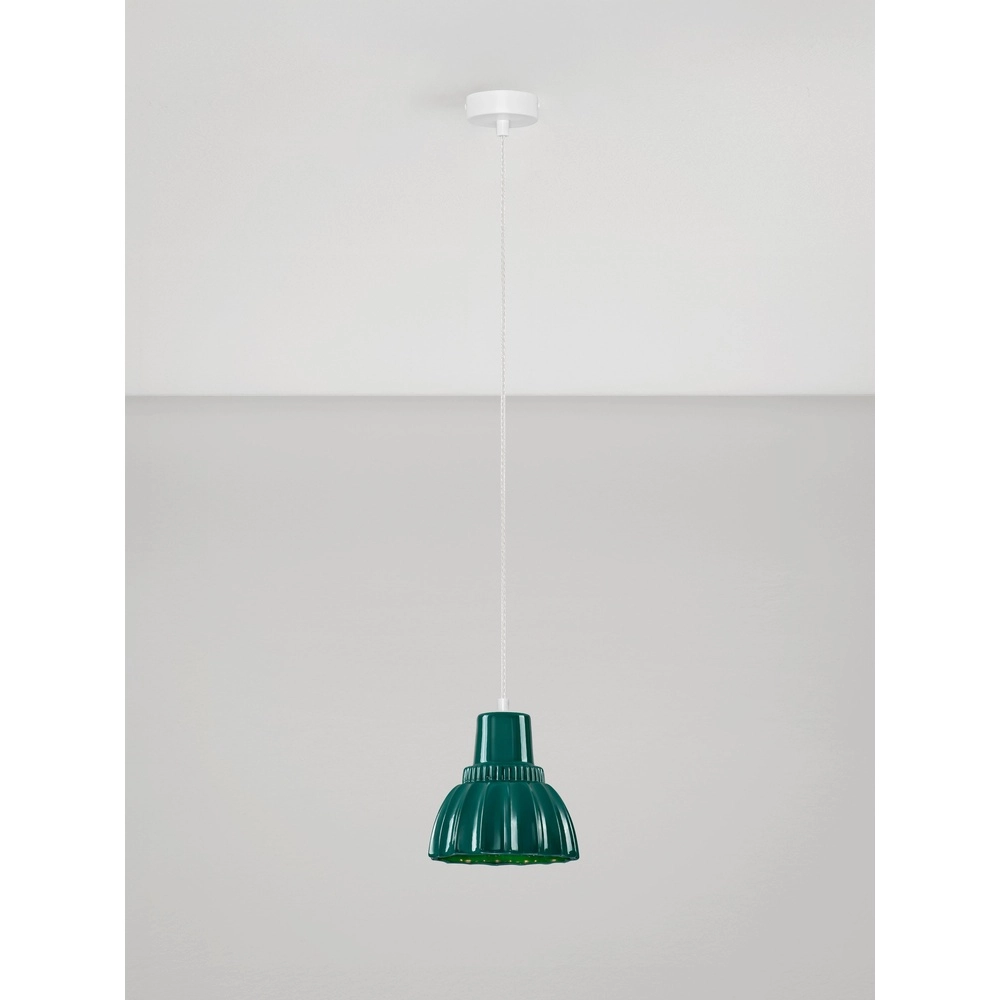 Hanglamp Picco wit met groen Lyora 5212017495396